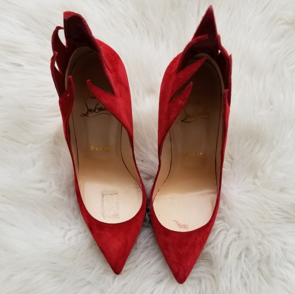Christian Louboutin Victorina Flame 100mm Red Euro 36 1/2 - Picture 5 of 11